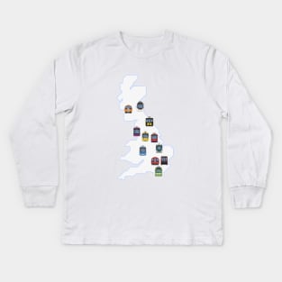 Metro and Light Rail of Britain (Geographic) Kids Long Sleeve T-Shirt
